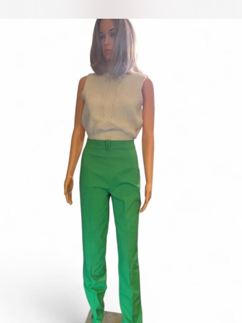 Burberry Bright Green Straight-Leg Pants